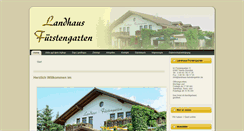 Desktop Screenshot of landhaus-fuerstengarten.de