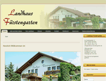 Tablet Screenshot of landhaus-fuerstengarten.de